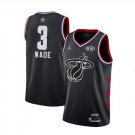 Men's Heat #3 Dwyane Wade Black 2019 All Star Basketball Jersey