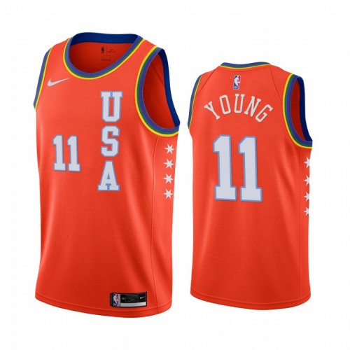 Men's 2020 Rising Star USA Team Trae Young #11 Orange Jersey