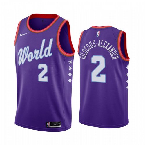 Men's Rising Star USA Team Shai Gilgeous-Alexander #2 Purple Jersey
