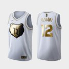 Men's Grizzlies #12 Ja Morant Jersey White Gold