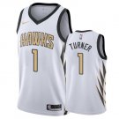 Men's Atlanta Hawks #1 Evan Turner City Edition Jersey White