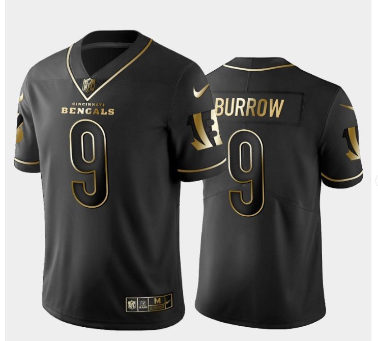 Men 's Joe Burrow Cincinnati Bengals Jersey golden black