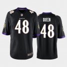 Mens Youth Baltimore Ravens #48 Patrick Queen  2020 Draft Jersey Black