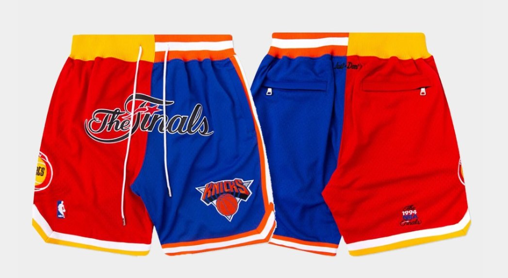 Men's Houston Rockets Split 1994 Finals Shorts - Red Royal