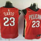 Men's Orleans Pelicans 23 Anthony Davis Red Swingman Limited Jersey