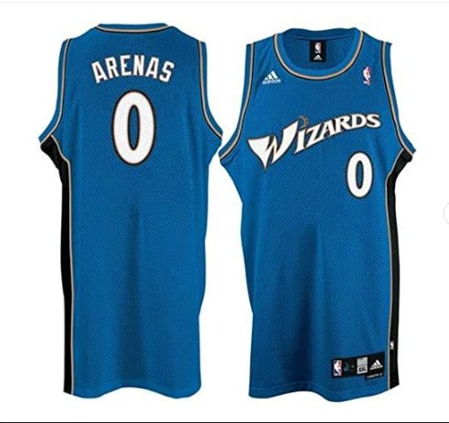 Men's gilbert arenas Washington Wizards jersey blue