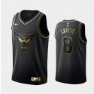 Men's Chicago Bulls #8 Zach Lavine Golden Edition Jersey Black