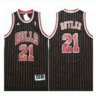 Men's Jimmy Butler Chicago Bulls throwback jersey black pinstripe