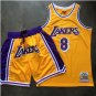 Men's Lakers Kobe Bryant 1996 1997 Throwback Jersey Shorts Stitched Yellow Sets