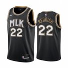 Men's Atlanta Hawks #22 Cam Reddish MLK 2021 Season City Edition Jersey Black