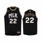 Youth Atlanta Hawks #22 Cam Reddish MLK 2021 Season City Edition Jersey Black