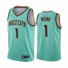 Men's Charlotte Hornets #1 Malik Monk 2021 City Editon Jersey Green