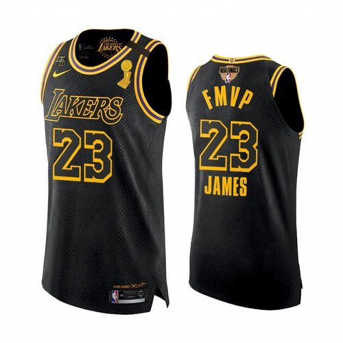 Men's Lebron James Lakers finals champion fmvp city jersey black