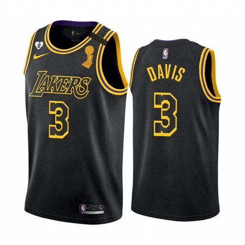 Men / Youth Anthony Davis Lakers finals champion jersey black