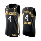 Men's Kyle Kuzma Lakers golden black finals champion jersey