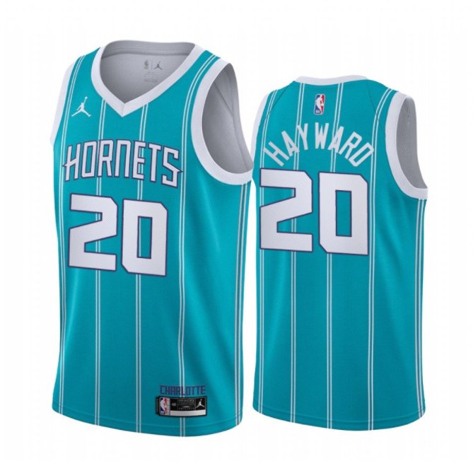 Men's Gordon Hayward hornets icon edition jersey teal green