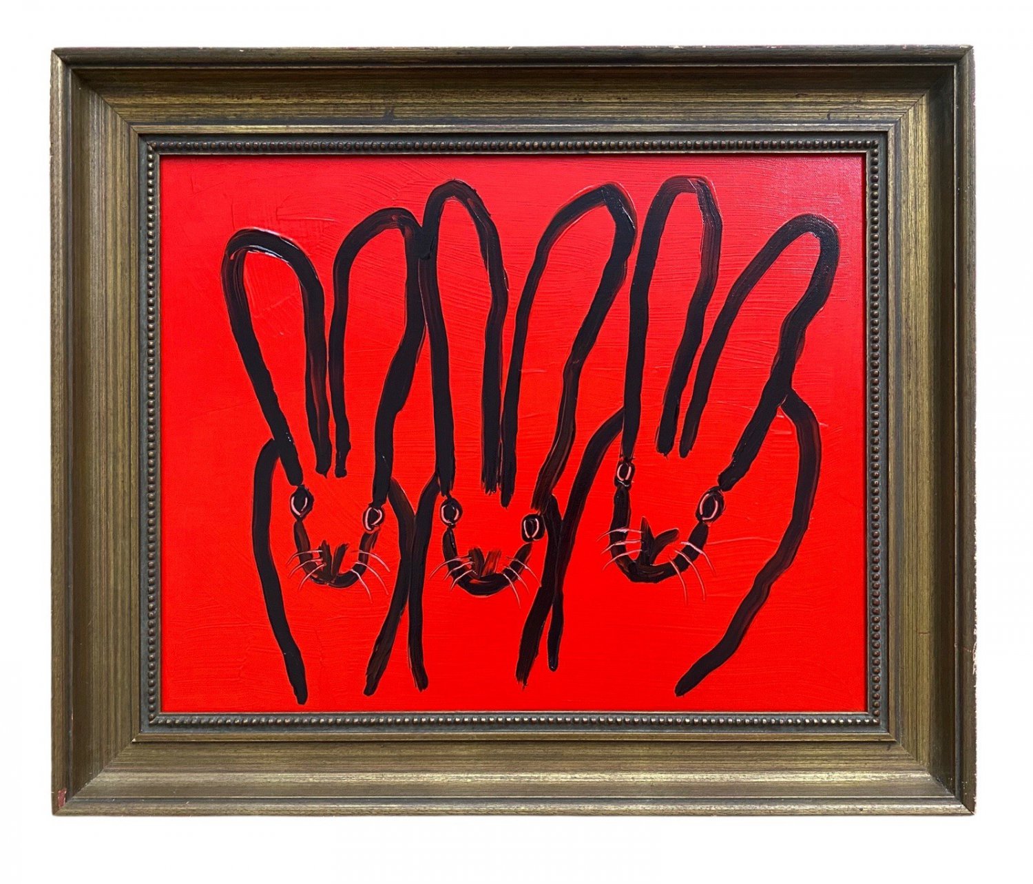 Hunt Slonem 2018 Red Bunnys