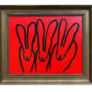 Hunt Slonem 2018 Red Bunnys