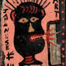 Jean-Michel Basquiat NYC Street Art Postcard Painting "Japanesse Art"