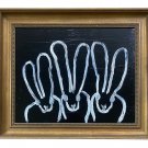 Hunt Slonem 2018 Black Bunnies Painting