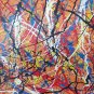 Jackson Pollock Abstract Painting on Canvas Signed