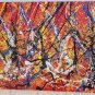 Jackson Pollock Abstract Art Painting on Canvas Stamped