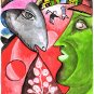 Signed Marc Chagall Painting Mixed Media on Paper. Museum Stamp