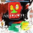 Jean-Michel Basquiat NYC ( BOWERY HOTEL ) Chromolithograph Print.Embossed Stamp