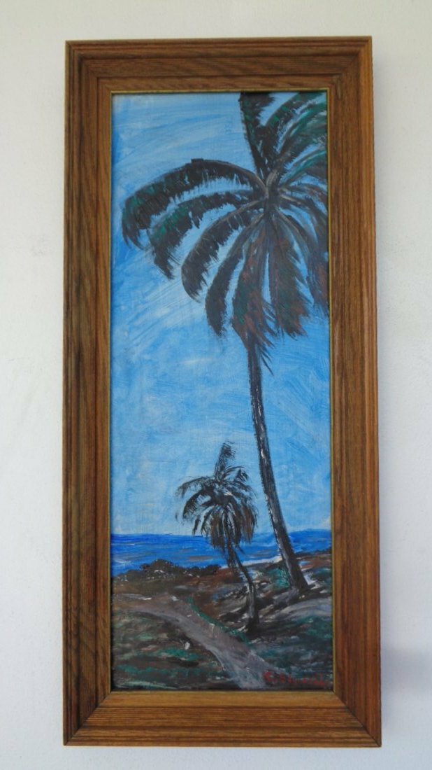 Original Florida Indian River Landscaping Painting Signed