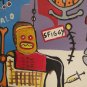 Jean-Michel Basquiat Painting NYC Halo SAMO 84 Framed.