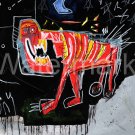 Jean-Michel Basquiat NYC ( NIGHT DOG  ) Chromolithograph.Embossed Stamp