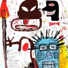 Jean-Michel Basquiat ( BROADWAY ) Chromolithograph Print . Embossed Stamp
