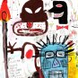 Jean-Michel Basquiat ( BROADWAY ) Chromolithograph Print . Embossed Stamp