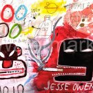 Jean-Michel Basquiat NYC ( JESSE OWENS ) Chromolithograph Print.Embossed Stamp