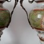 Pair of `Porcelain and  Bronze Vase Scroll Handle.