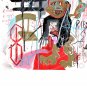 Jean-Michel Basquiat NYC ( HEAD CROWN ) Chromolithograph Print.Embossed Stamp