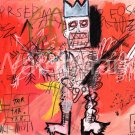 Jean-Michel Basquiat NYC ( LEAD CROW ) Chromolithograph Print.Embossed Stamp
