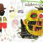 Jean-Michel Basquiat NYC ( TOBACCO ) Chromolithograph Print.Embossed Stamp