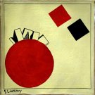 Vintage Abstract Canvas Signed   El Lissitzky , Modern Art 20th Century