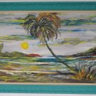 Indian River - Signed Oil Painting on tick cardboard.