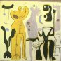 Signed   Willi Baumeister , Vintage Abstract Painting on Canvas  20th Century