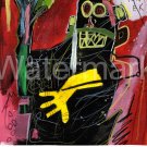 Jean-Michel Basquiat NYC ( ERNOK ) Chromolithograph Print.Embossed Stamp