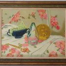Vintage Laid table Oil Painting on Artist Board.