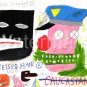 Jean-Michel Basquiat NYC ( CAUCASIAN ) Chromolithograph Print.Embossed Stamp