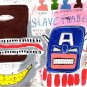 Jean-Michel Basquiat NYC ( SLAVE TRADERS ) Chromolithograph Print.Embossed Stamp