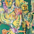 20th Century Expressionist Figurative Oil Painting on Canvas Signed Schmidt-Rott