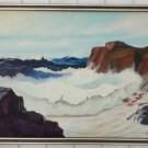 81 Vintage Signed Massachusetts Oil Painting on Canvas Framed . Plain Air