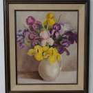 1971 Toshi. N Bouquet of Flower Oil Painting Signed.