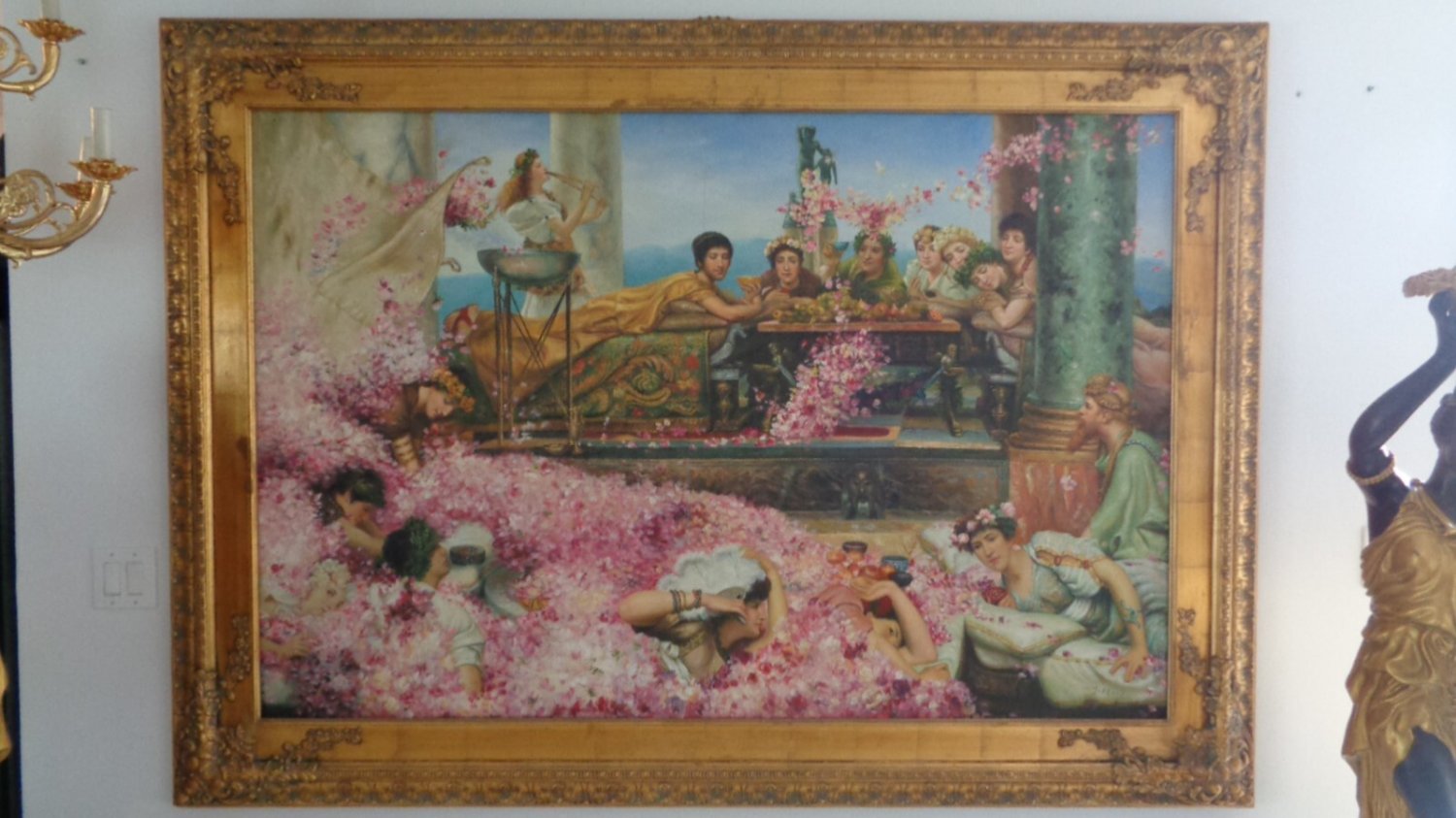 XX Large Realism Lady Figures, Framed Painting