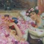 XX Large Realism Lady Figures, Framed Painting